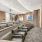 a theater room with chairs