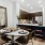 a kitchen with a dining table
